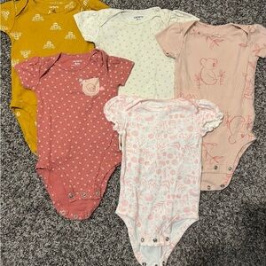 Carter's Bodysuit Set - Mustard, Coral, Cream, Pink